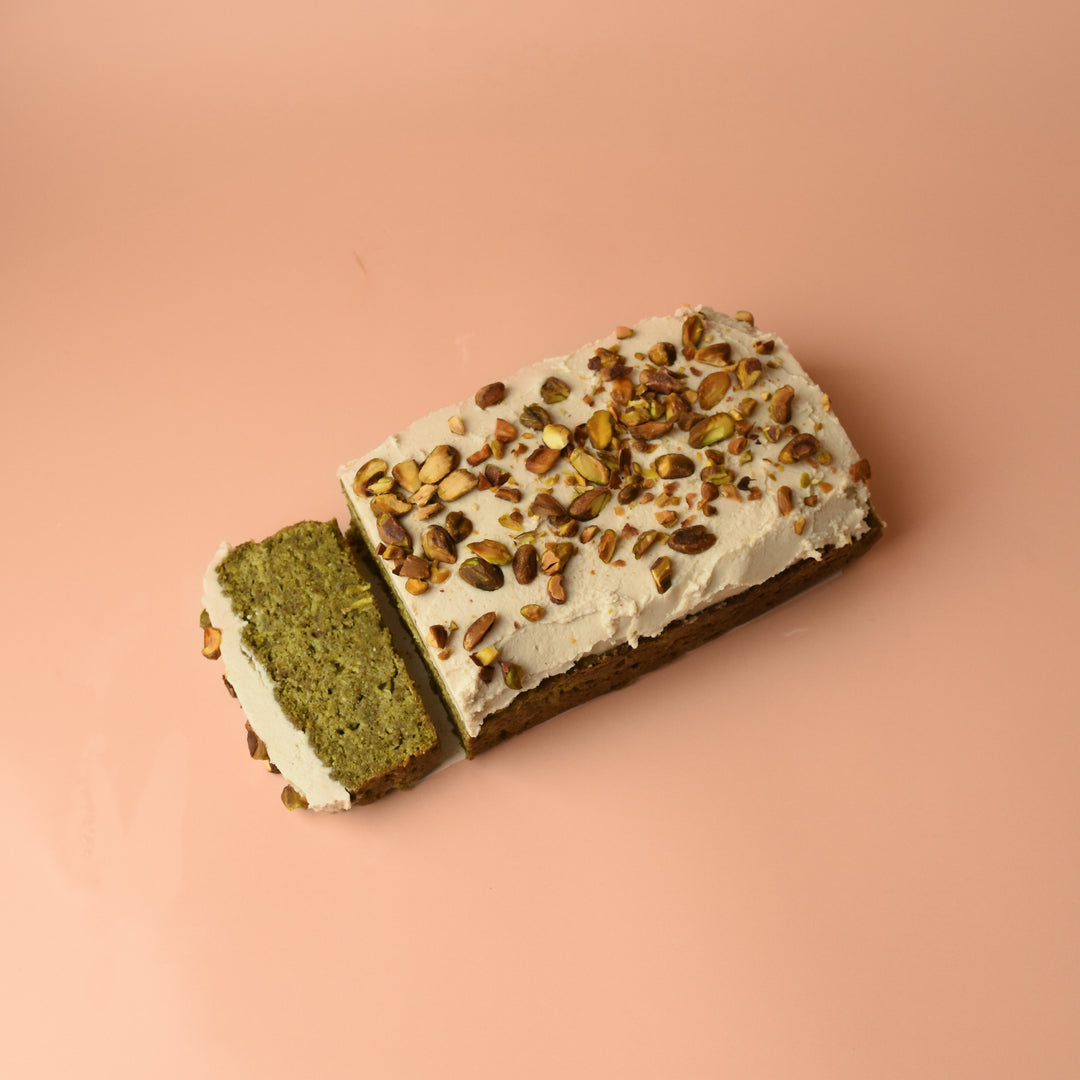 Organic Zucchini-Pistachio Cake (GF, Vegan)