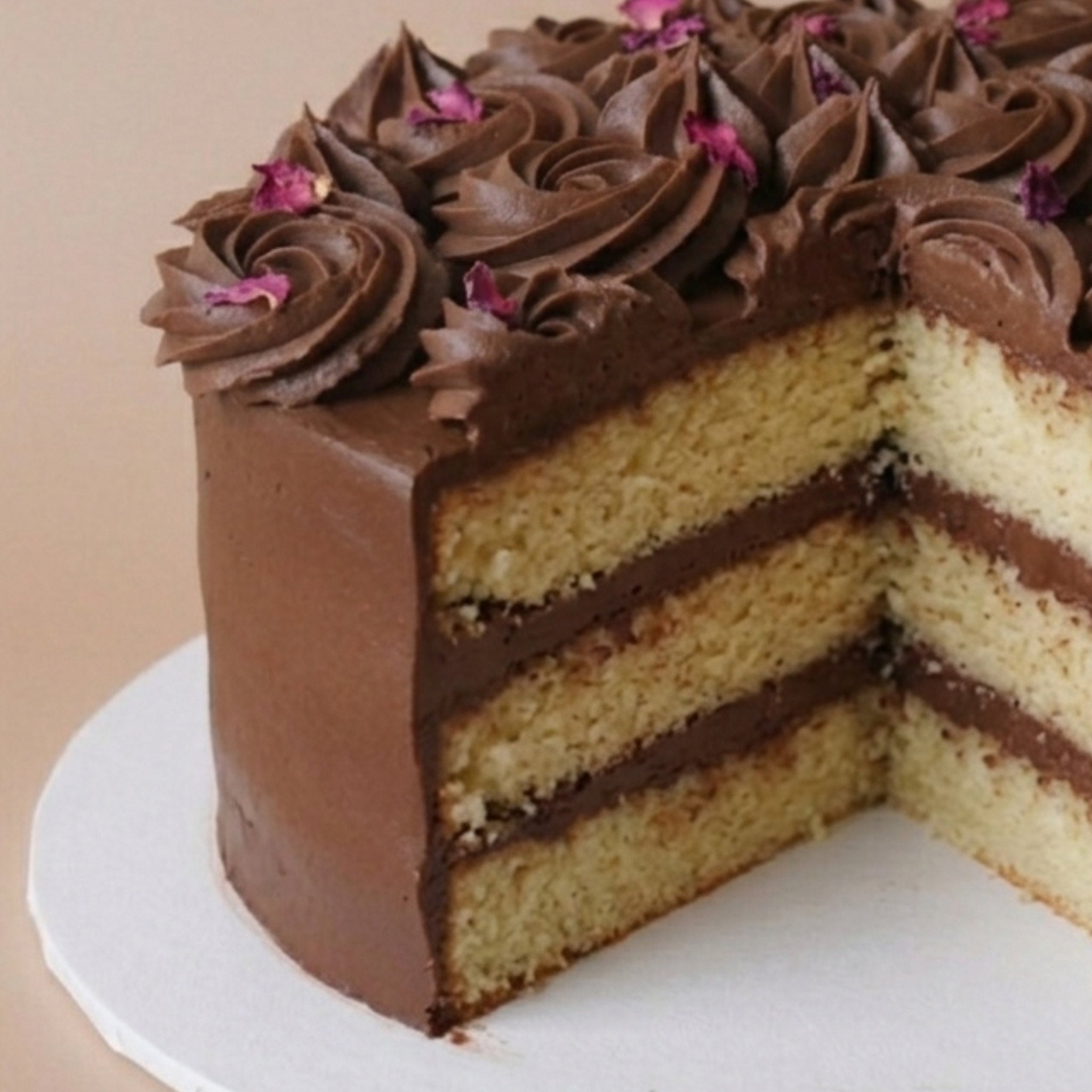 Vanilla bean & chocolate cake