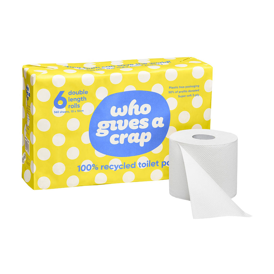 100% Recycled Toilet Paper 6 pack